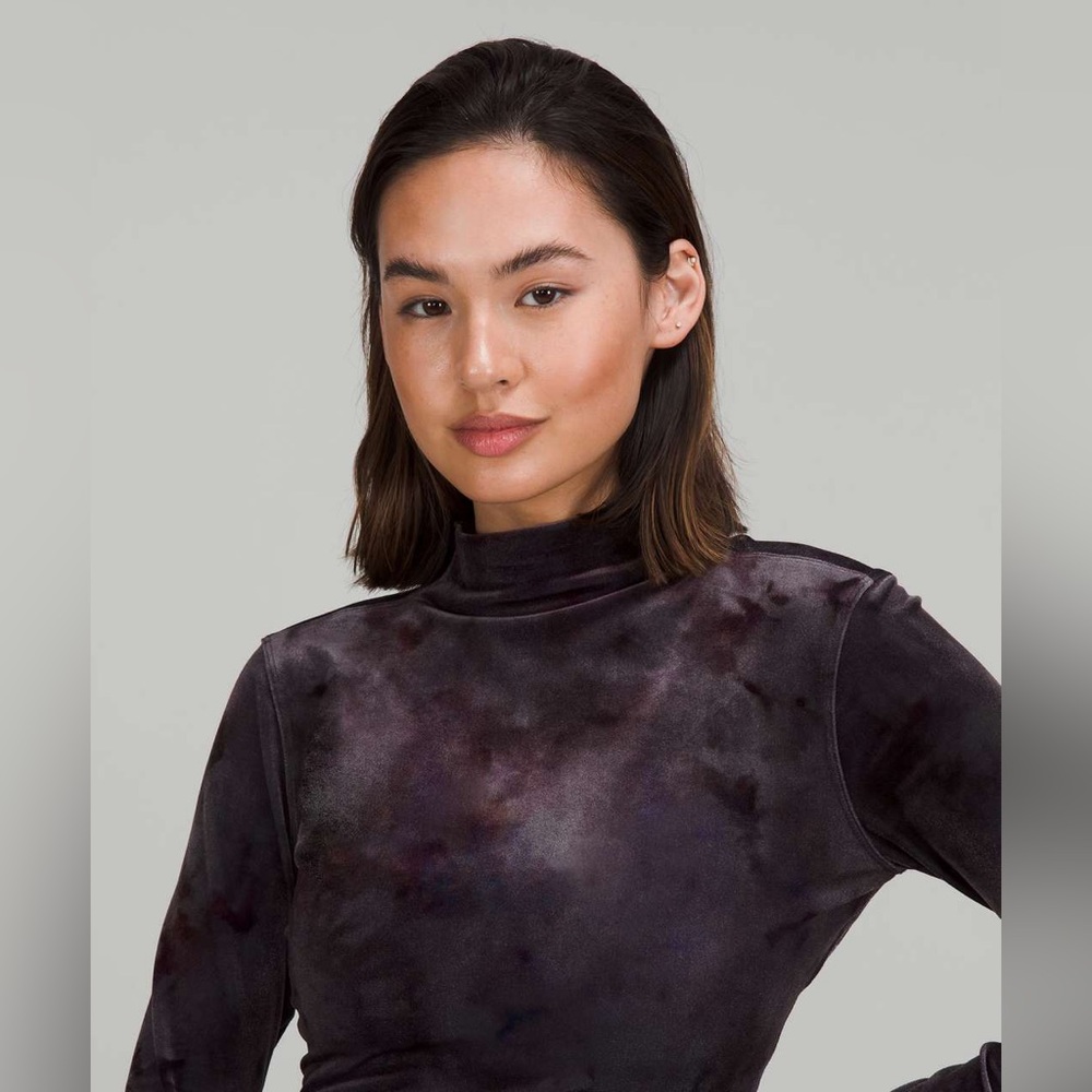 Lululemon✨NWT✨All Aligned Long Sleeve✨Crushed Velvet Interstellar Dark Grey✨4 - Picture 2 of 16